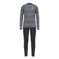 Odlo Langarmshirt + Hose Active Warm Eco (warm, weich, Innenseite angeraut) Unterwäsche grau/schwarz Kinder